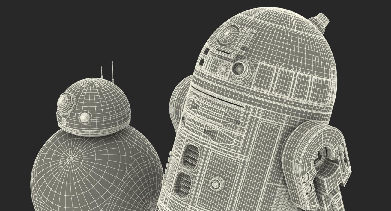 3D model Star Wars Droids R2D2 and BB8 Collection