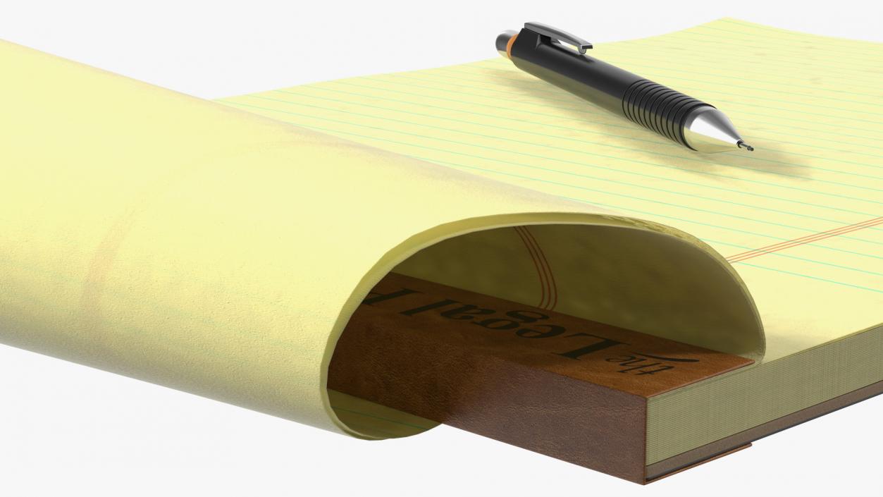 3D Paper Notebook with Pen model