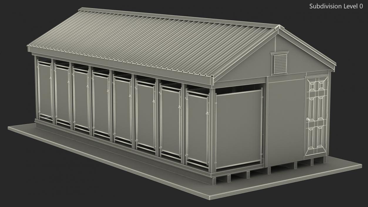 3D Outdoor Dog Kennel and Run