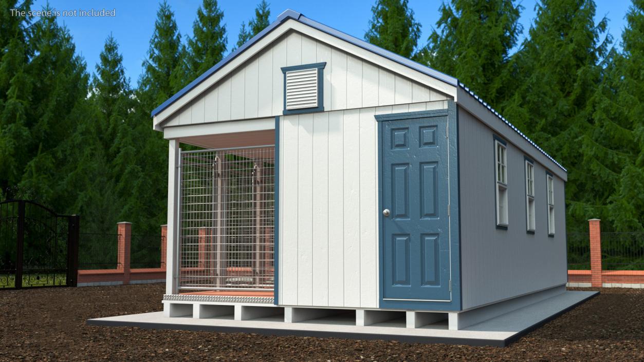 3D Outdoor Dog Kennel and Run