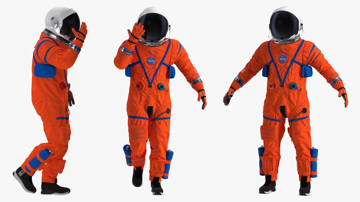 3D NASA OCSS Astronaut Spacesuit Rigged