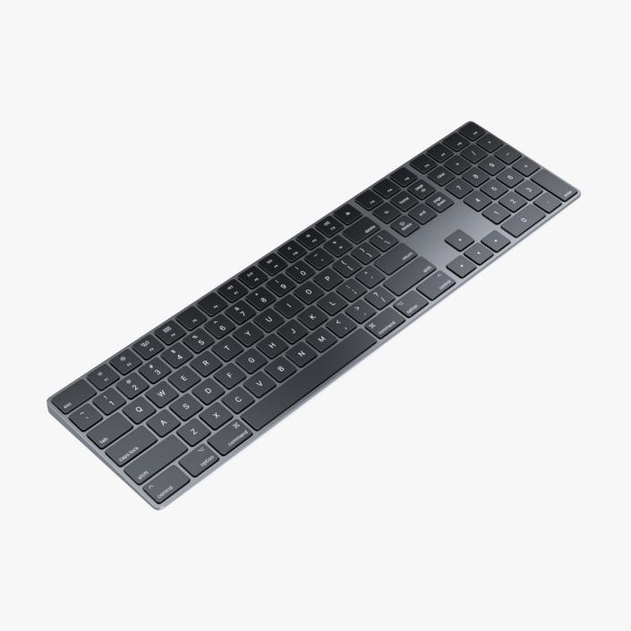 3D Apple Magic Keyboard 2 Black model