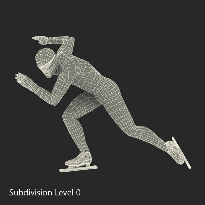 Speed Skater Generic Pose 3 3D