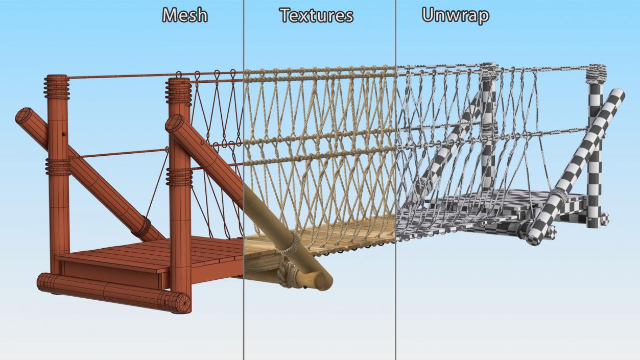 3D model Rope Bridge Kit