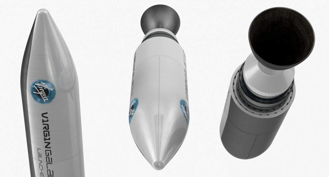 3D Virgin Galactic Payload with Satellite model