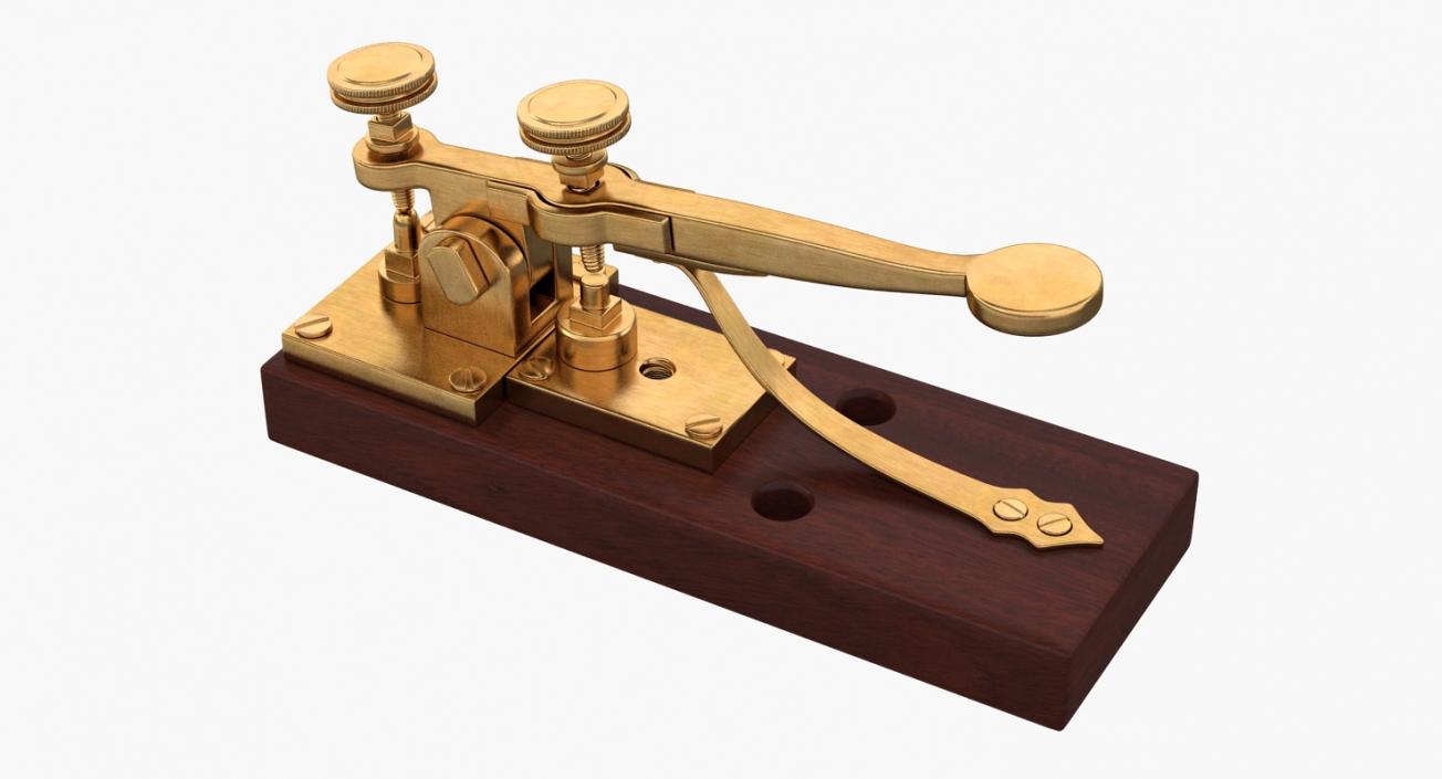 3D Antique Telegraph Key