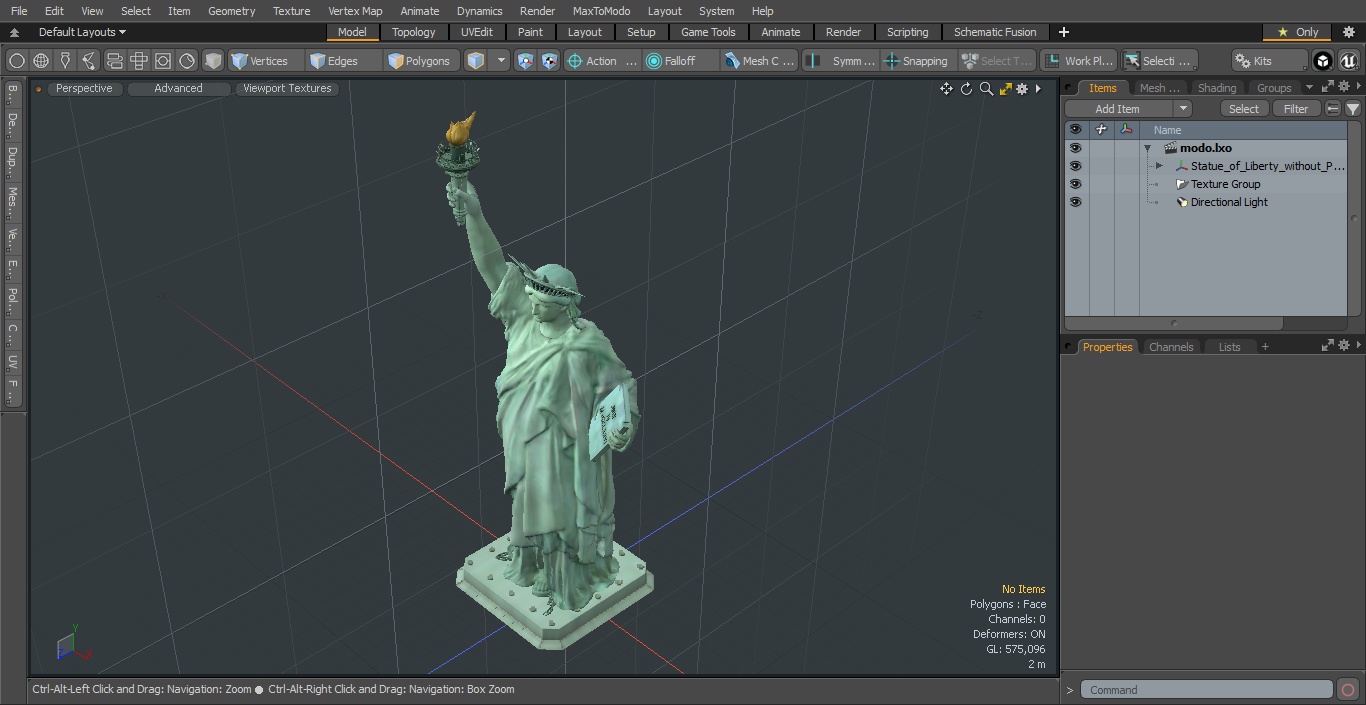 Statue of Liberty without Pedestal 3D model