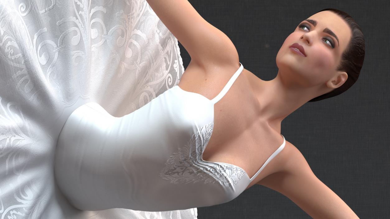 Ballerina Arabesque Pose 3D model