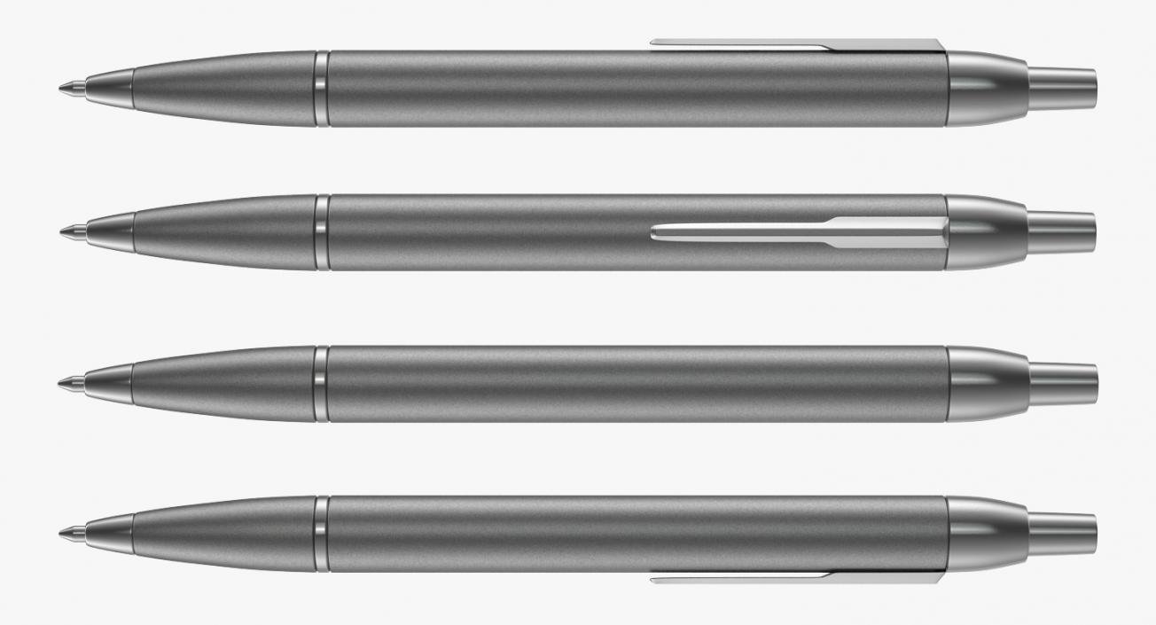 Steel Ballpoint Pen 3D model