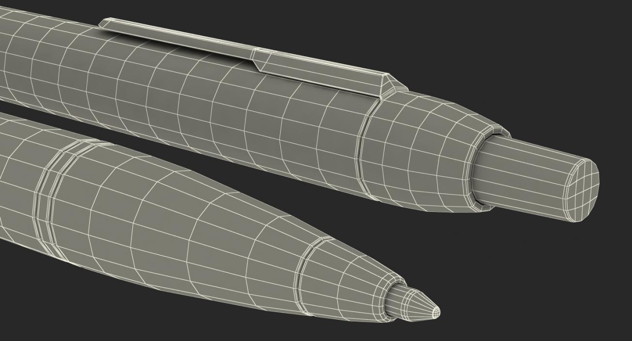Steel Ballpoint Pen 3D model