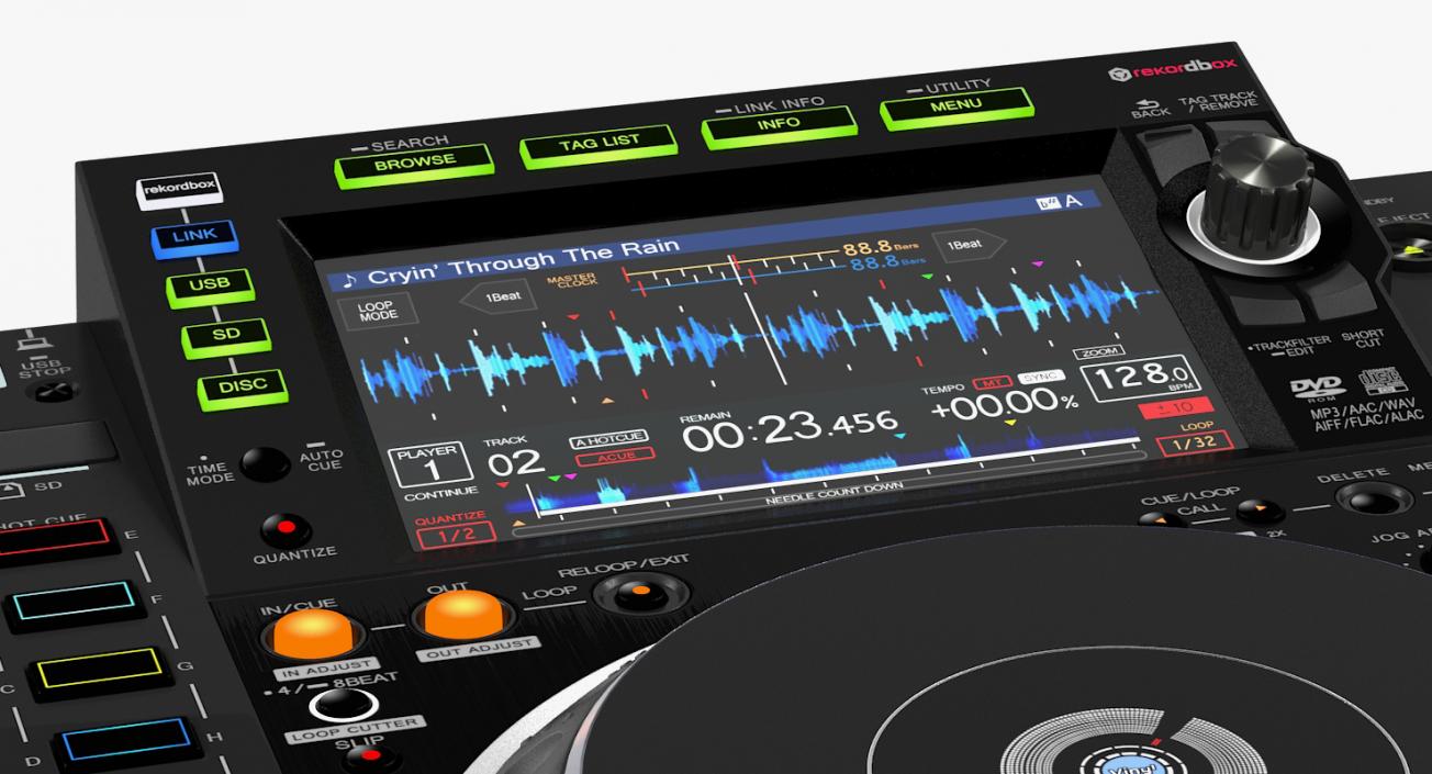 Tabletop DJ Player Pioneer CDJ 2000NXS2 3D model