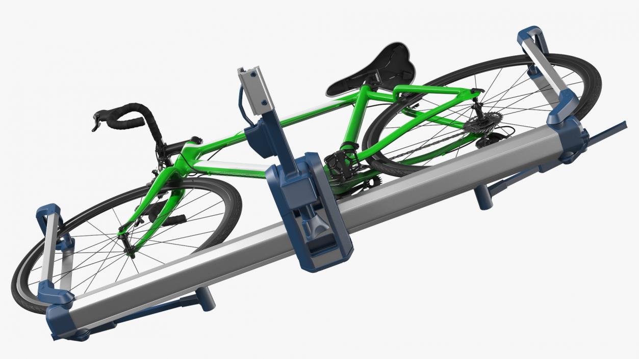Bike Rack Aluminum Platform with Road Bike 3D