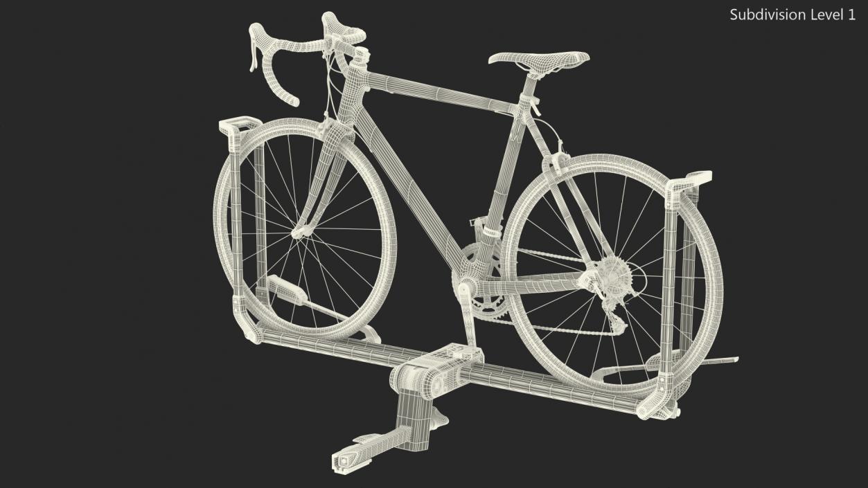 Bike Rack Aluminum Platform with Road Bike 3D