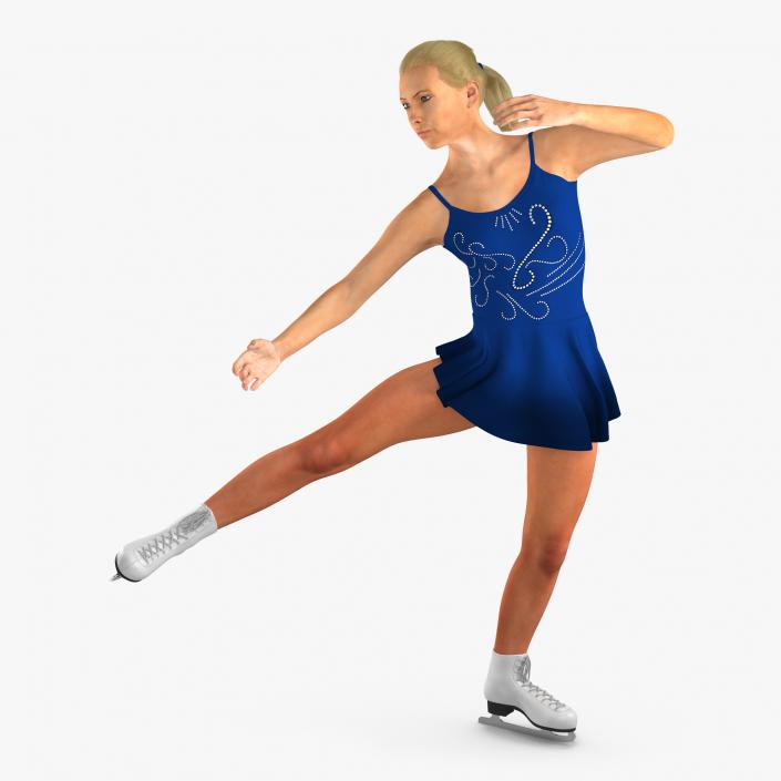 3D model Female Figure Skater 2 Dancing Pose