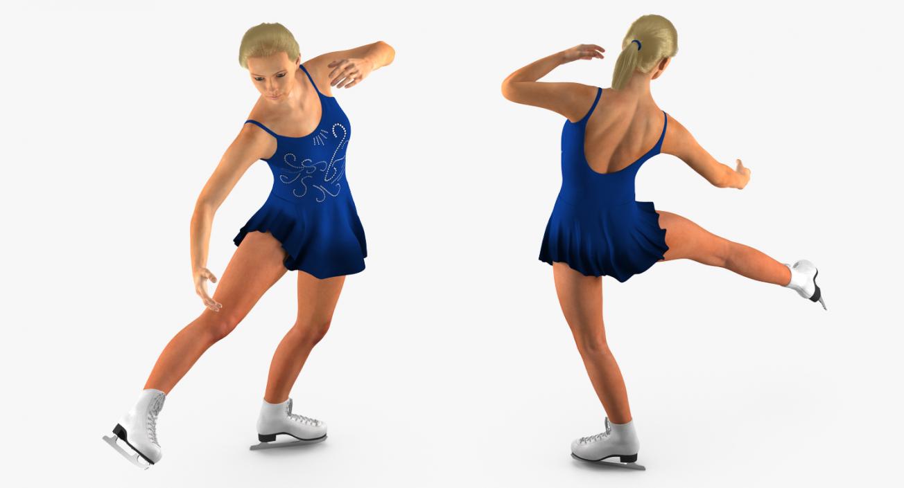 3D model Female Figure Skater 2 Dancing Pose