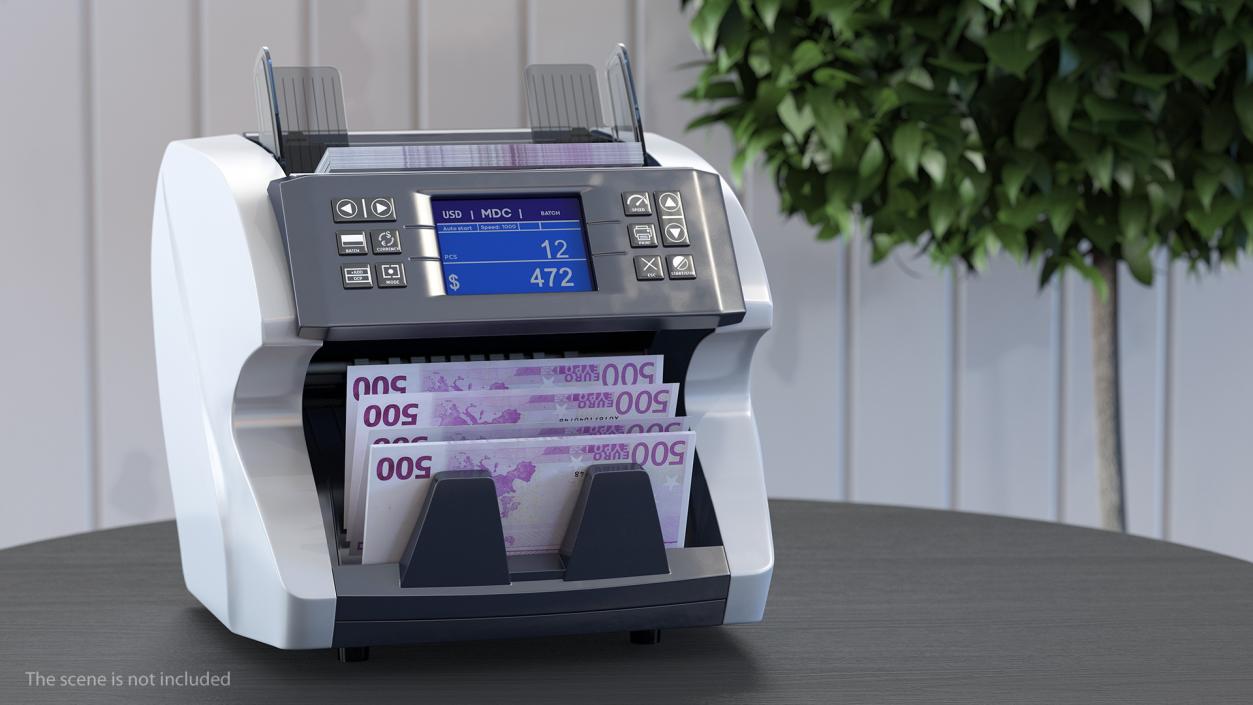 Cash Currency Counter Sorter Bills Euro 3D model