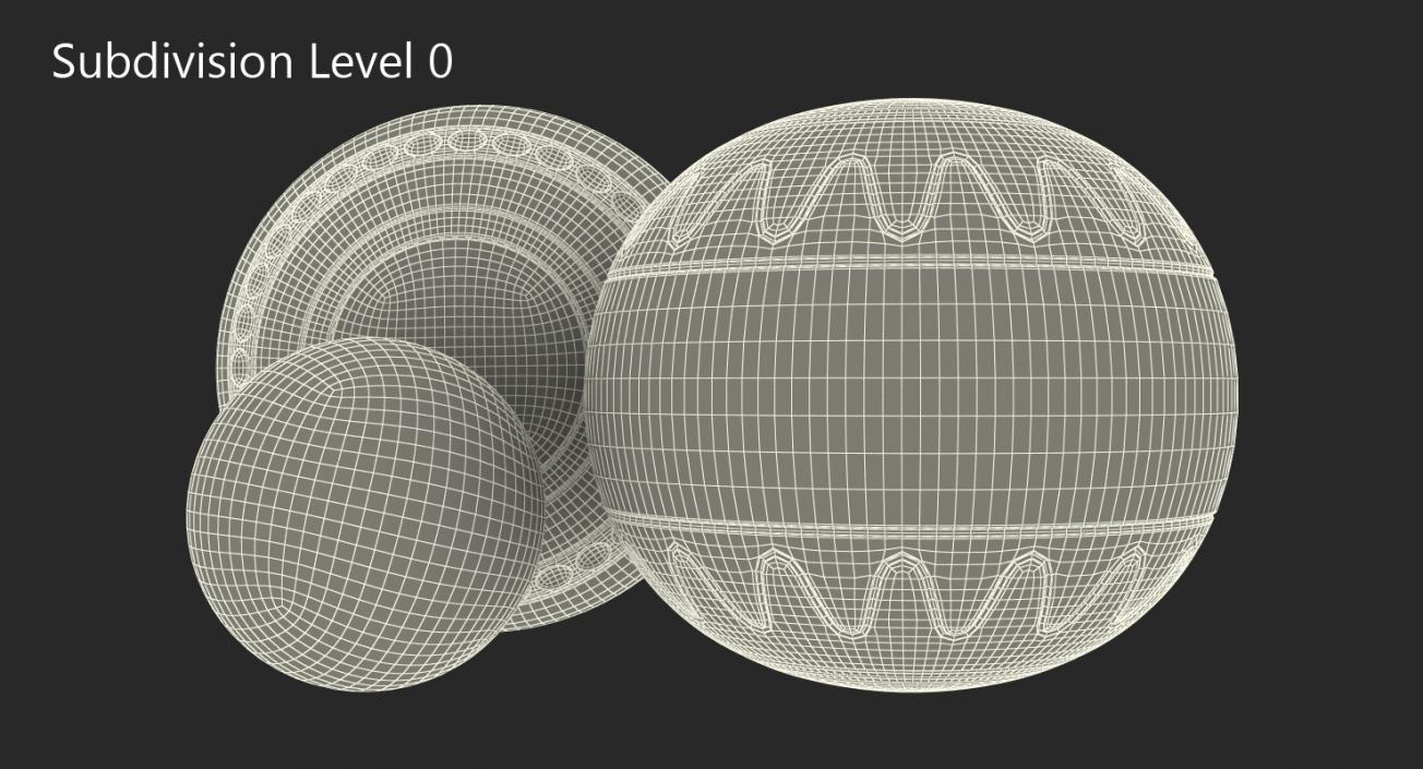 Lawn Bowls Set 3D model