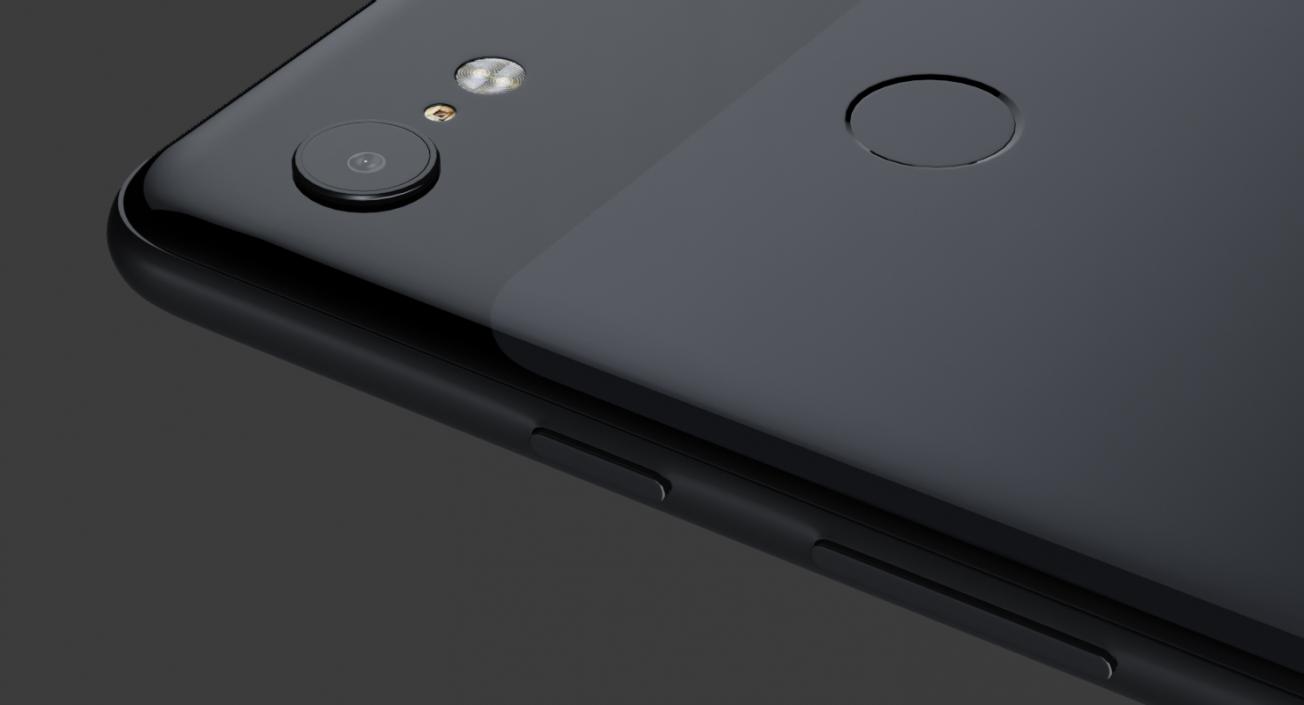 3D model Google Pixel 3 and Pixel 3XL Smartphone Black
