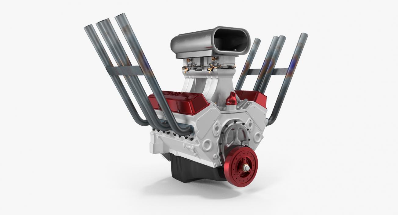 Hot Rod V8 Engine 3D