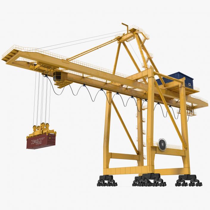 Rigged Cranes Collection 3D model