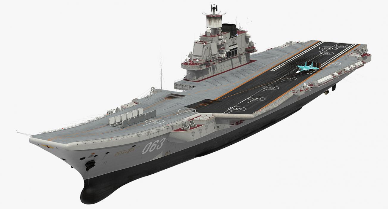 Aircraft Carrier Kuznetsov with Jet Rigged 3D