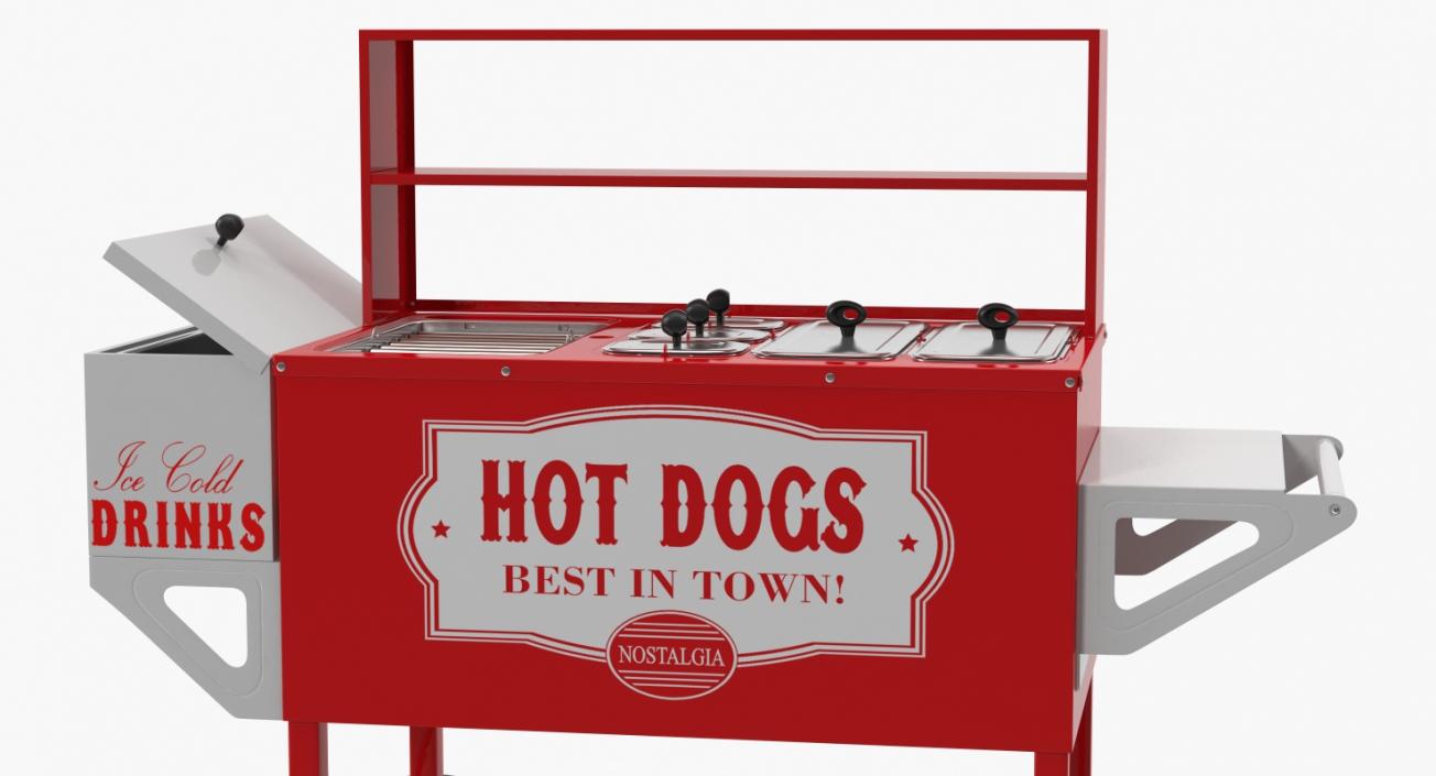 Hotdog and Icecream Street Vending Equipment 3D model