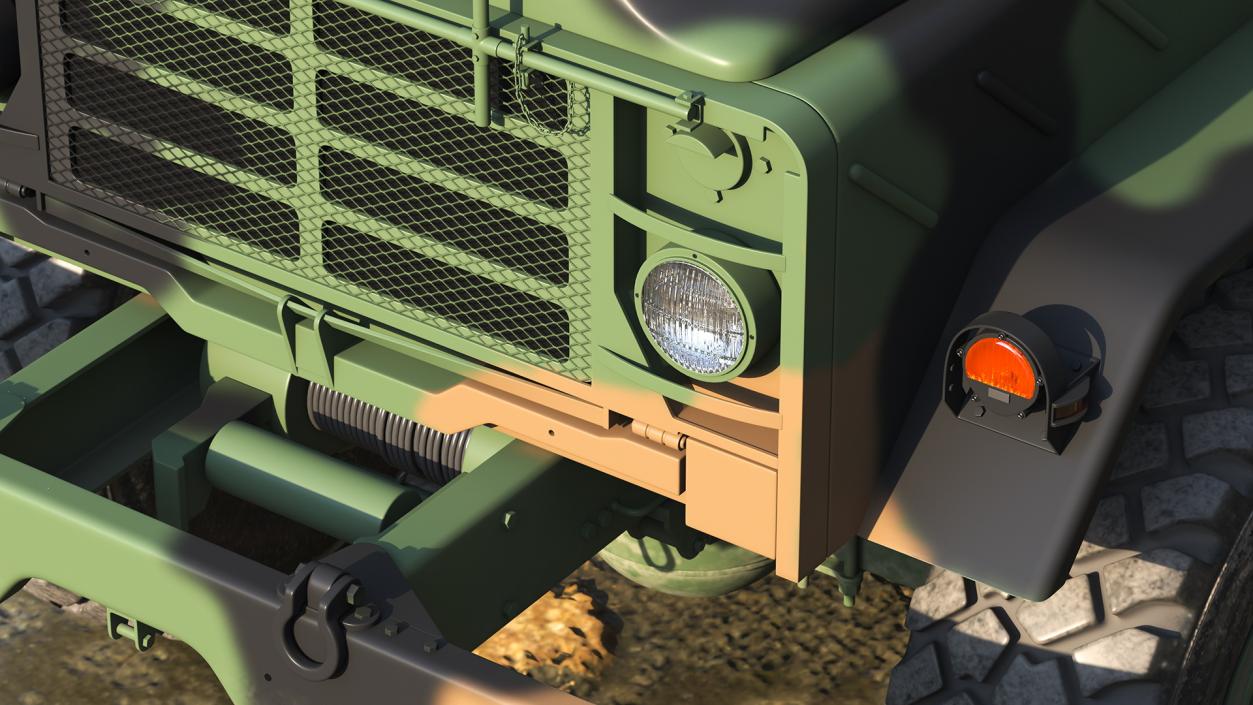 M939 Military Dump Truck Green Rigged 3D