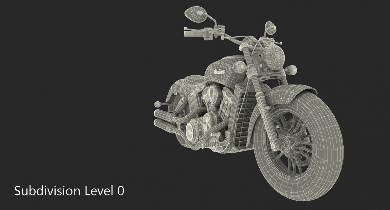 Motorcycle Indian Scout Sixty 2016 3D model