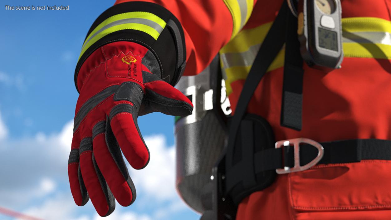 Firefighting Gloves 3D model