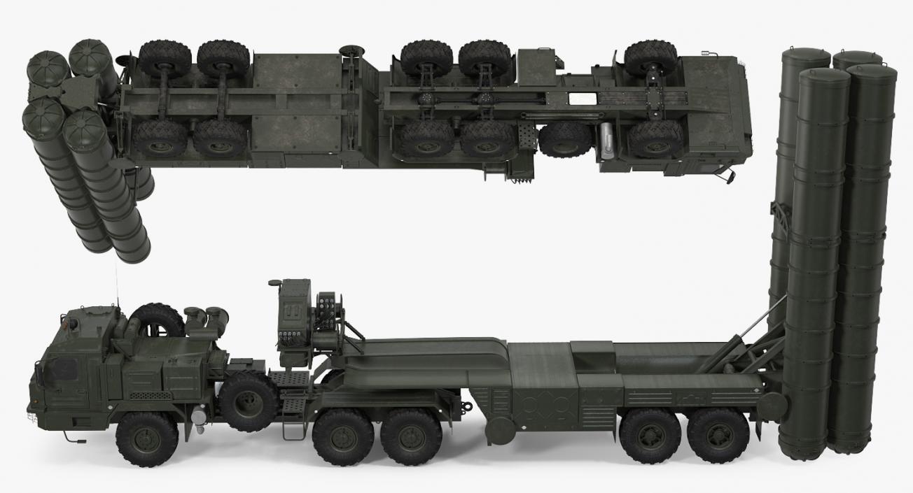 3D S-400 Triumf Launch Vehicle Battle Position model