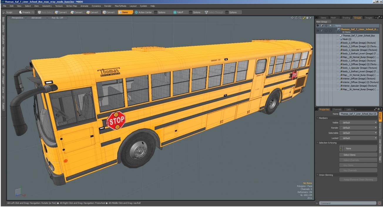 Thomas Saf T Liner School Bus 3D model