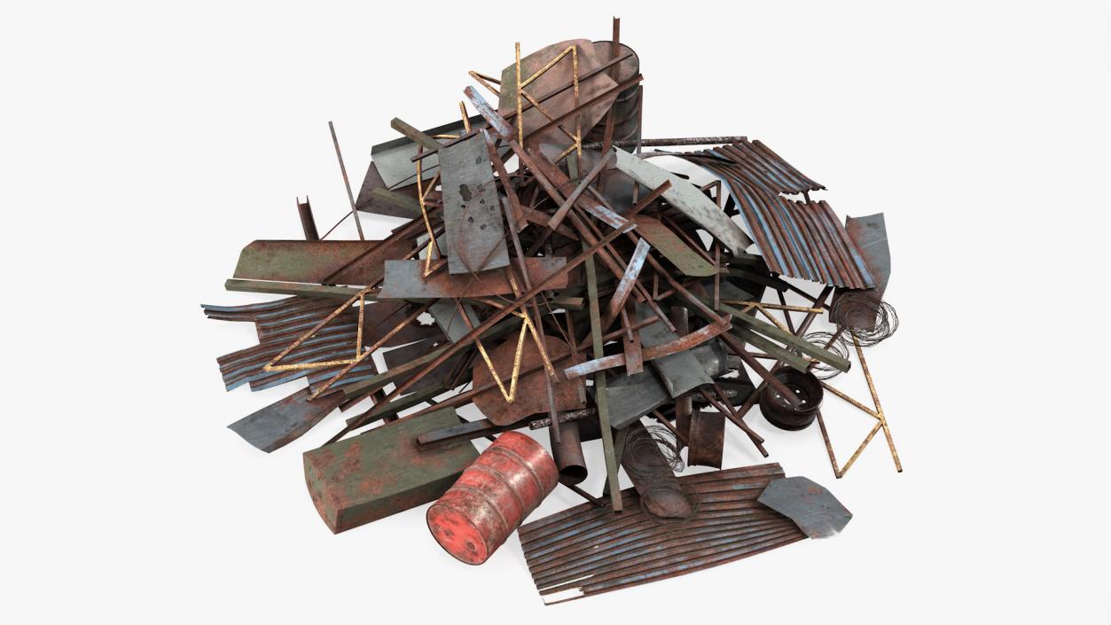 3D model Heap of Metal Debris
