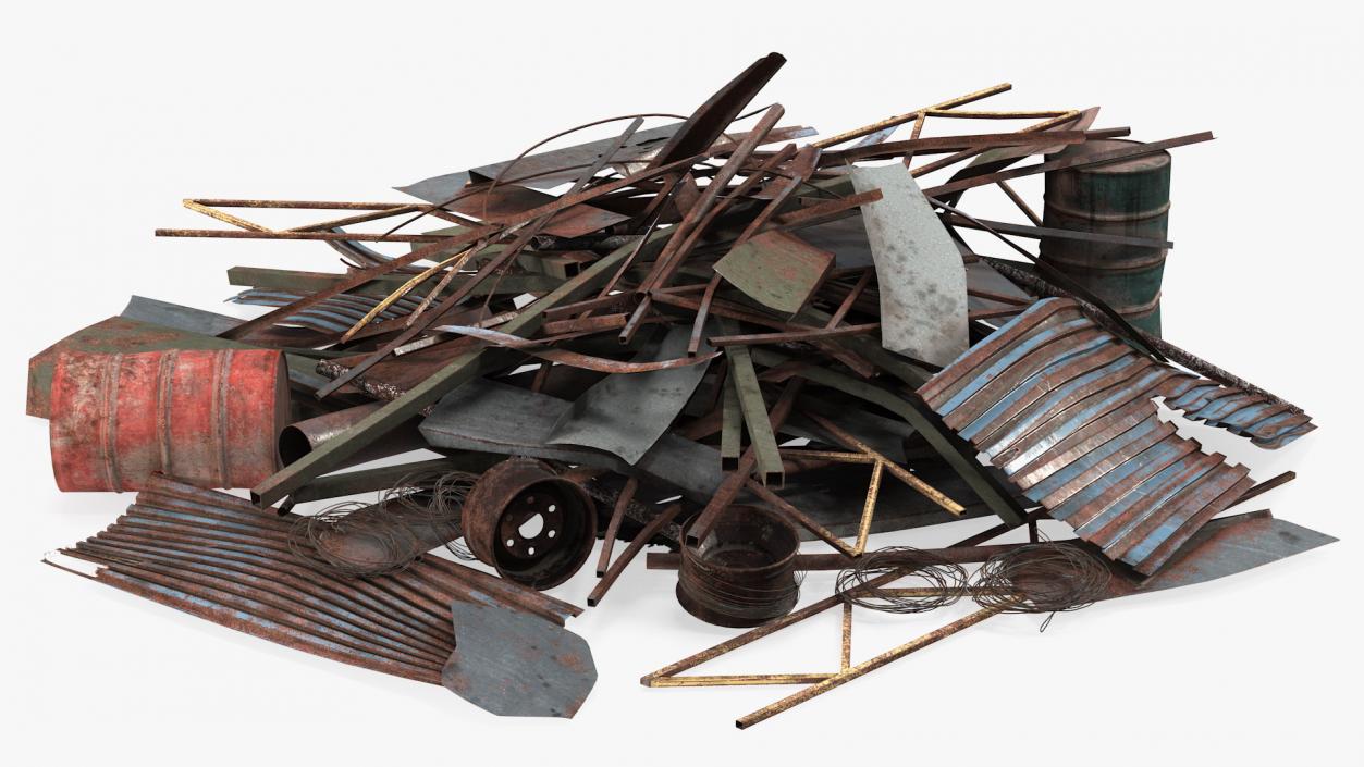 3D model Heap of Metal Debris
