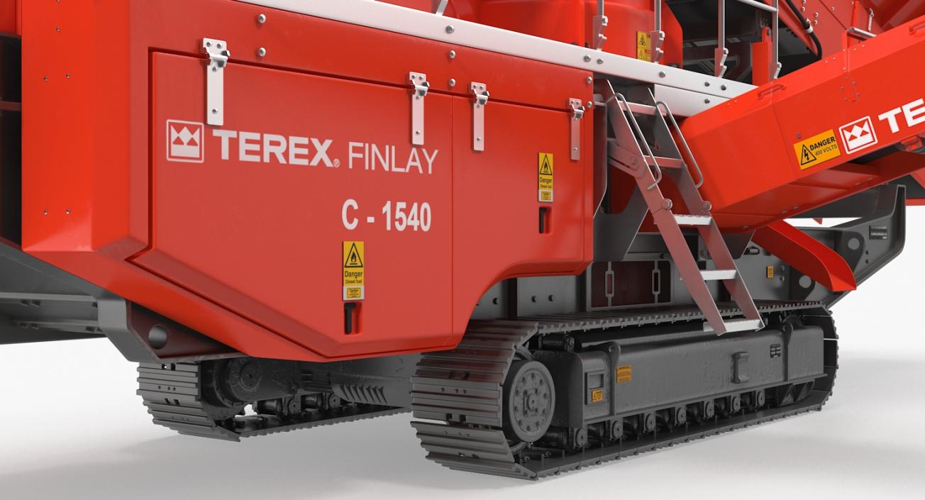 3D Terex Finlay C1540 Mobile Cone Crusher Machine
