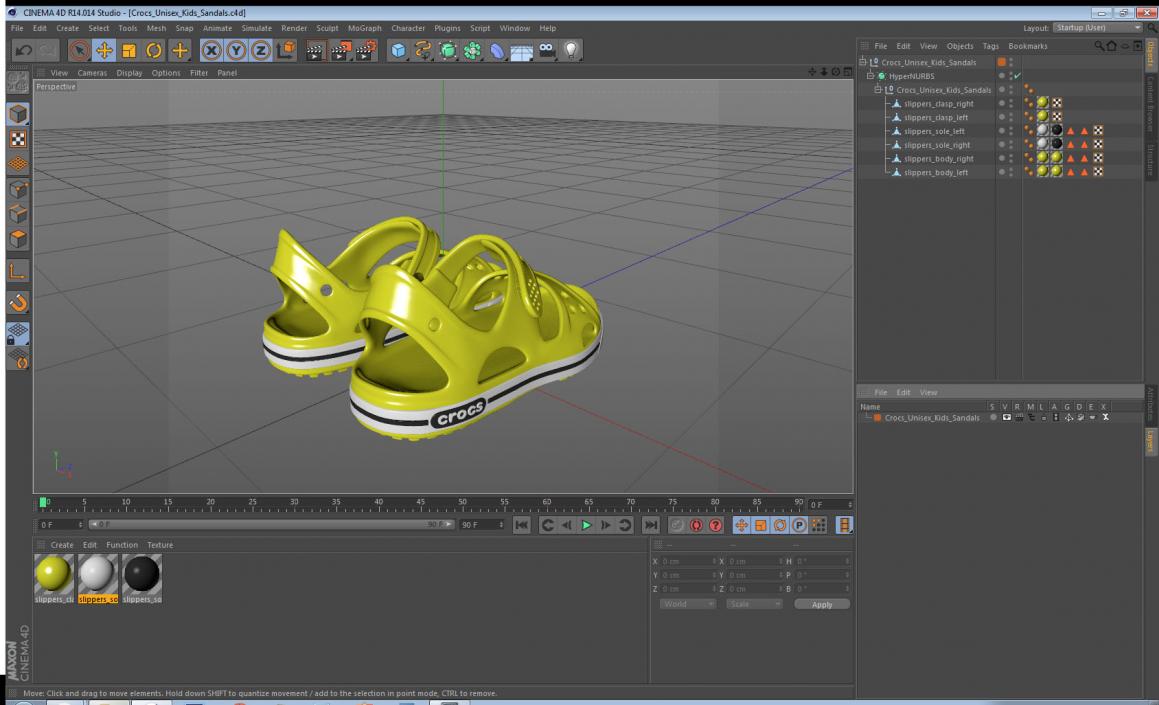 3D model Crocs Unisex Kids Sandals