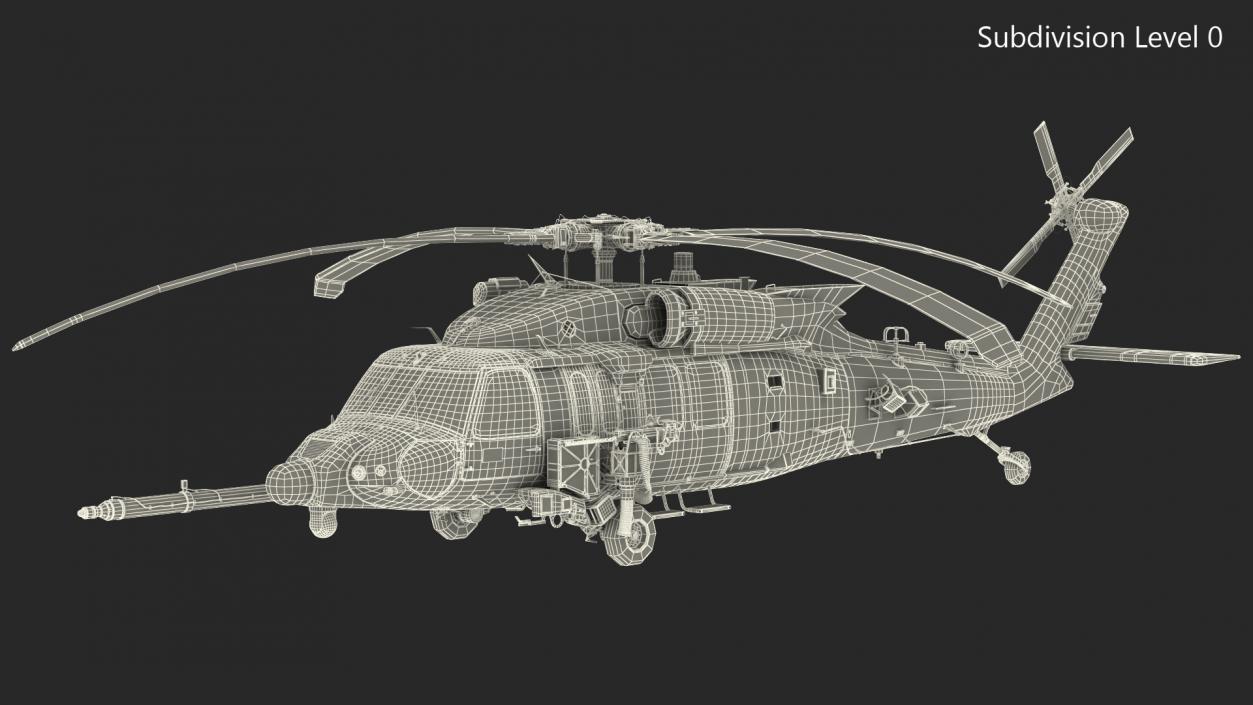 3D Combat Rescue Helicopter Sikorsky HH60 Pave Hawk model