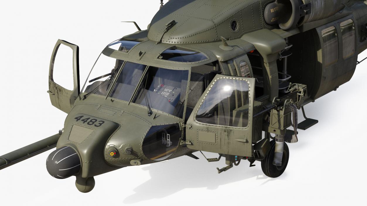3D Combat Rescue Helicopter Sikorsky HH60 Pave Hawk model