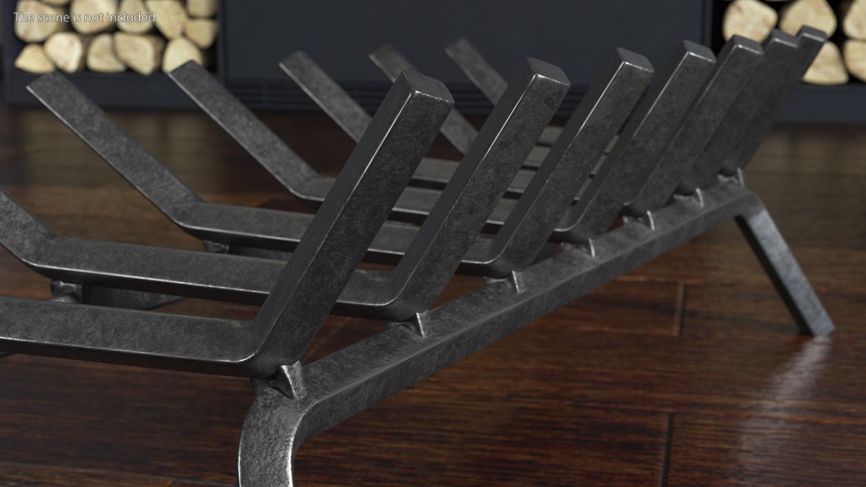 Cast Iron Fireplace Log Grate 3D model