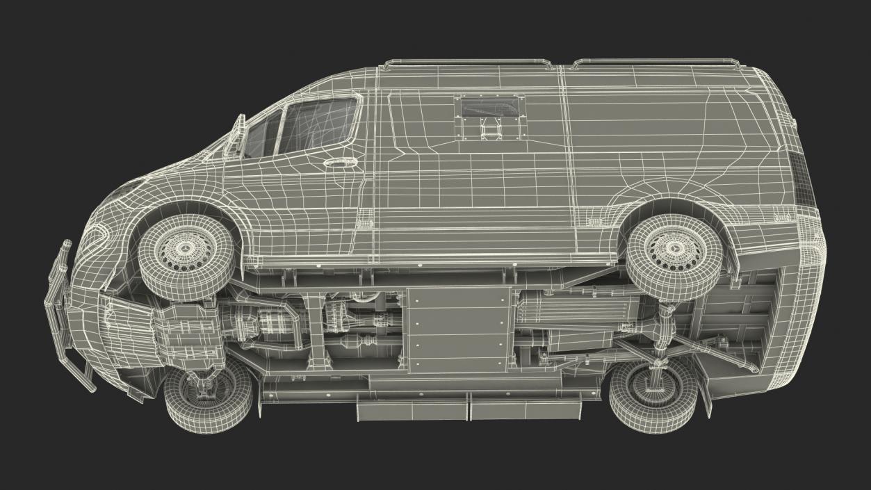 SWAT Van Bulletproof Mercedes 3D model
