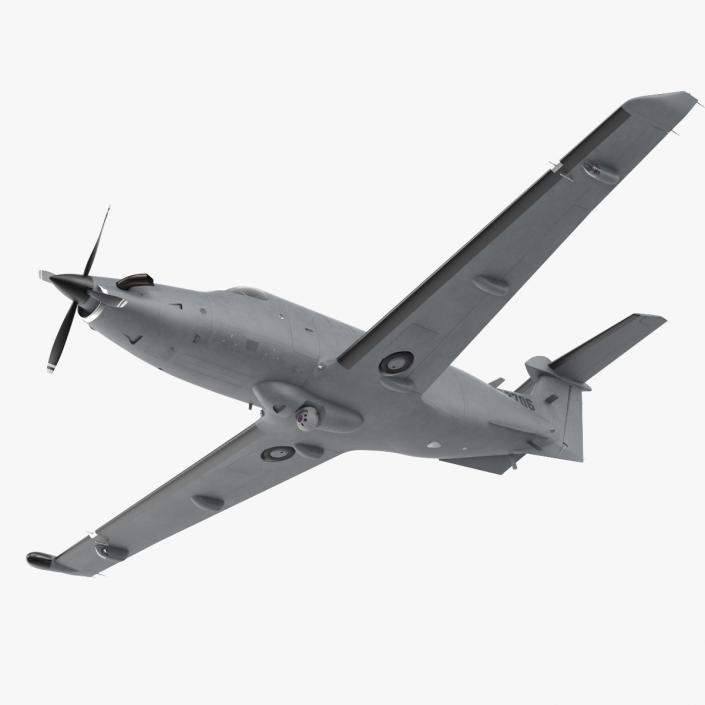 Pilatus U 28A USAF Aircraft Rigged 3D model