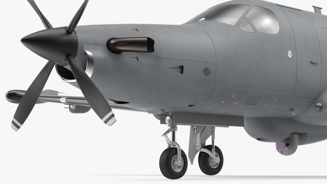 Pilatus U 28A USAF Aircraft Rigged 3D model