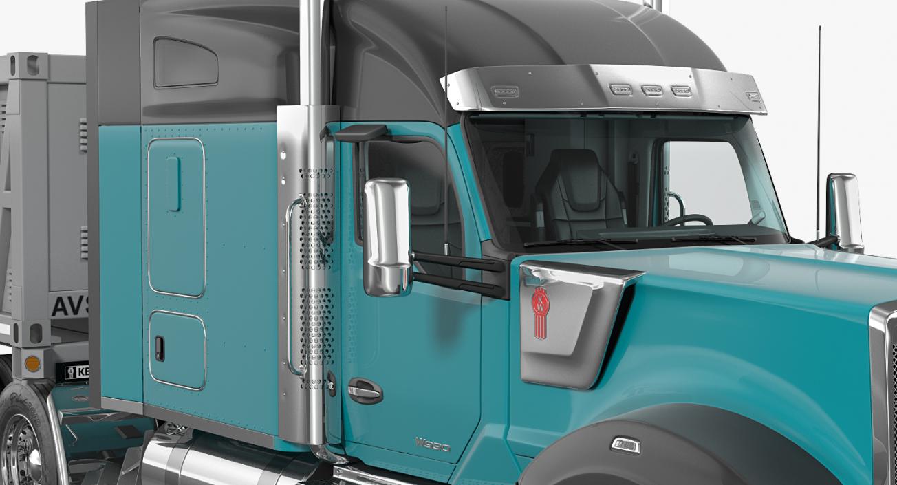 3D Truck Kenworth W990 with LNG Trailer