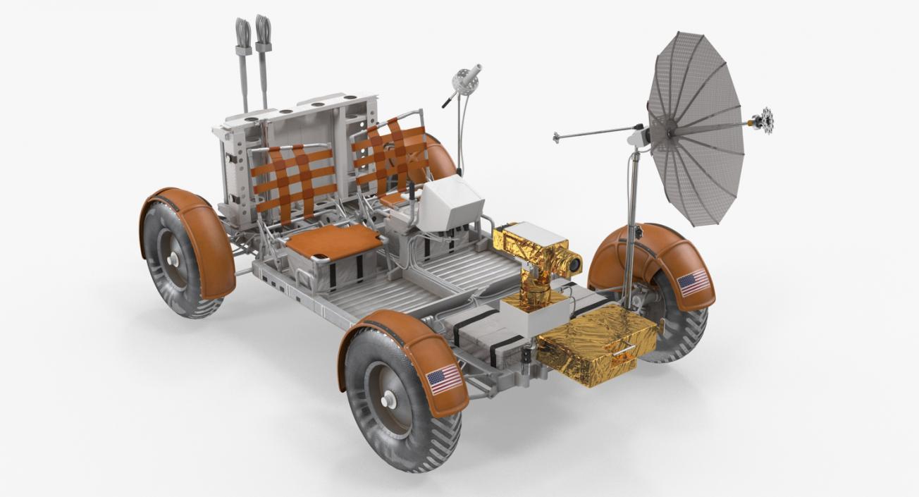 Lunar Roving Vehicle from Apollo 15 Rigged 3D