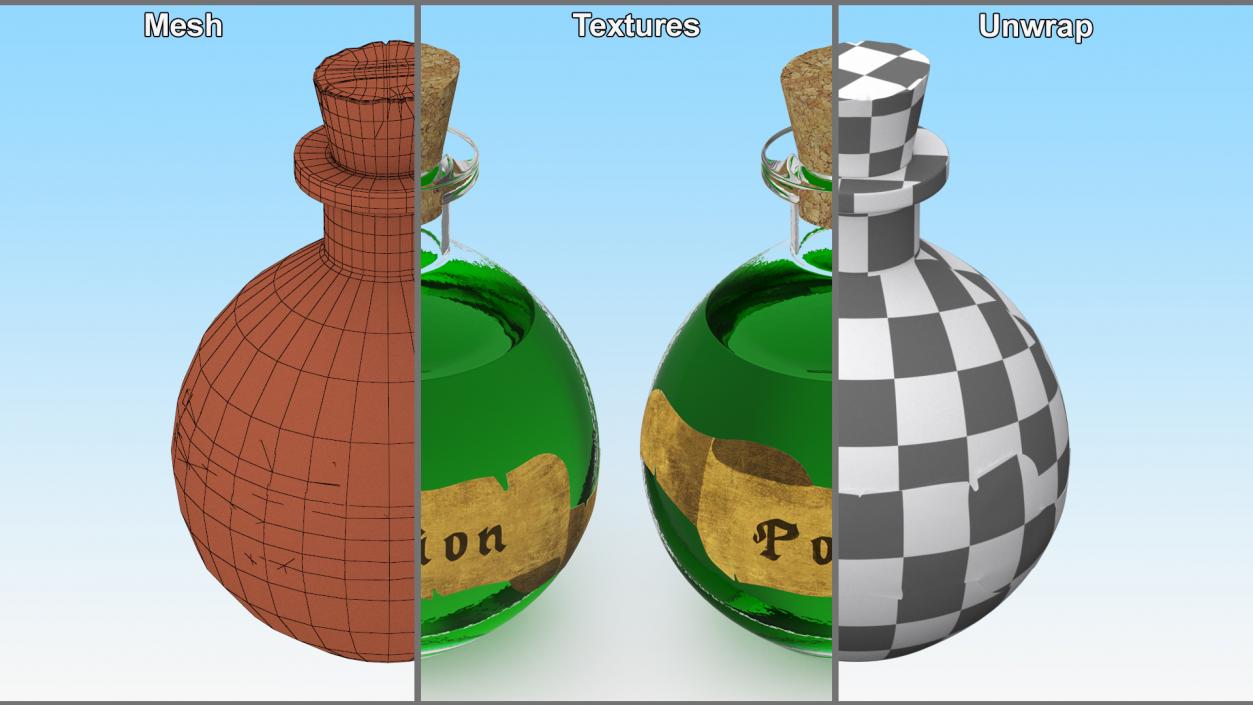 Potion in Glass Jar 3D model