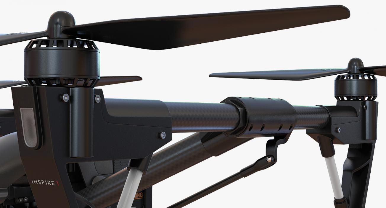 DJI Inspire 1 Quadcopter Black Edition Rigged Set 3D model