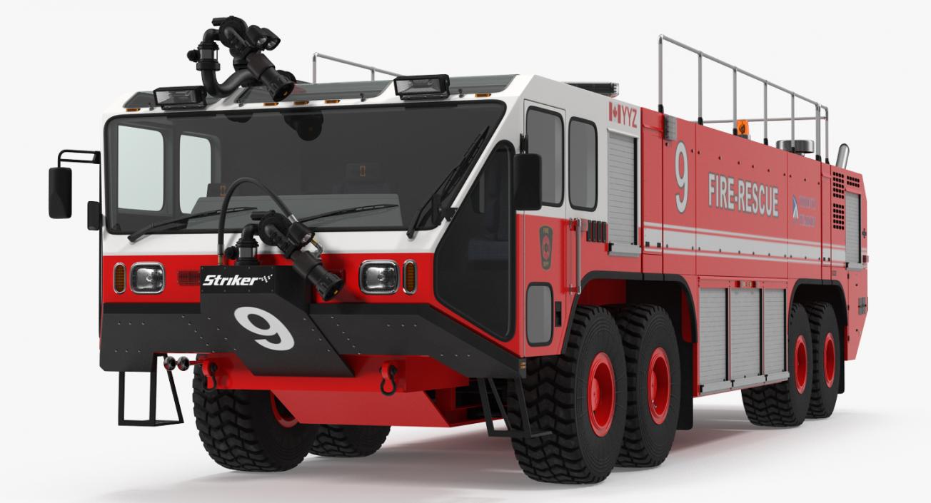 3D model Oshkosh Striker 4500 Airport Fire Truck Toronto Pearson