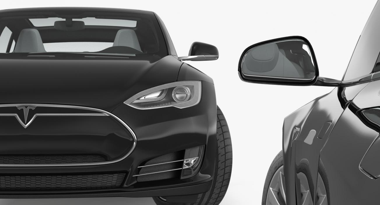 Tesla Model S 90D 2015 Rigged 3D model