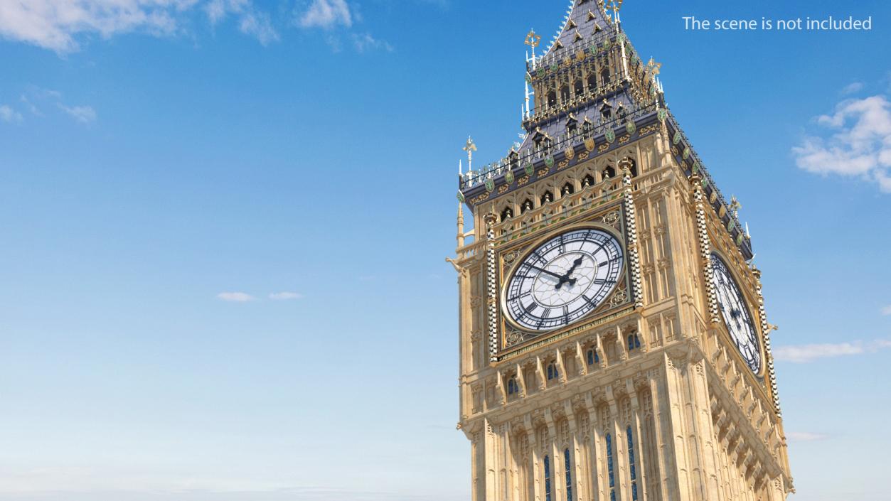 3D Big Ben Clock Tower Palace of Westminster