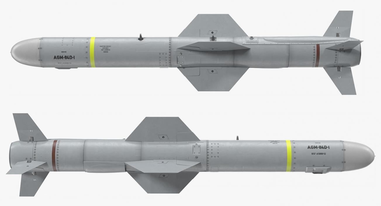 AGM 84 Harpoon Missile 3D