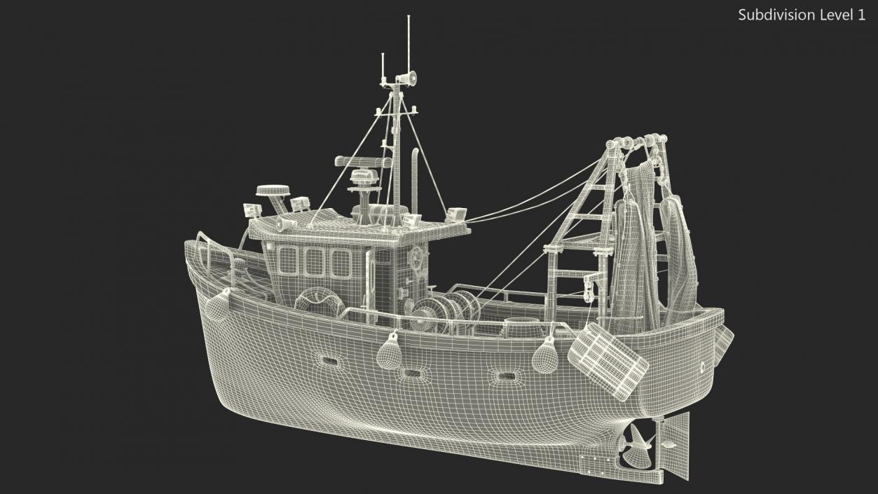 New Cygnus GM28-38 Small Fishing Vessel 3D model